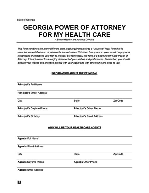 medical power of attorney form georgia